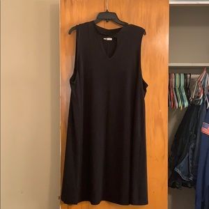 Black dress with keyhole front.